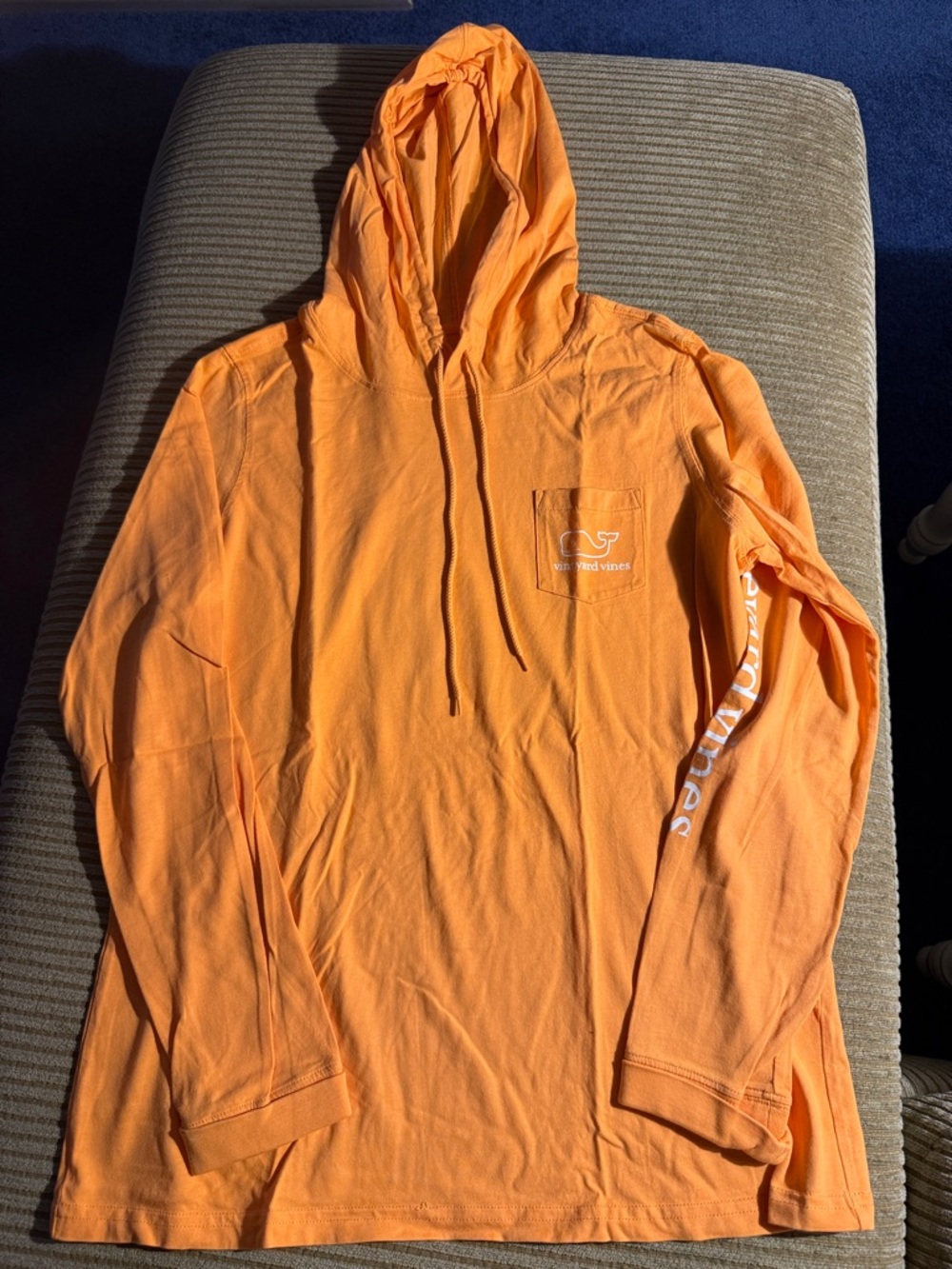 Vineyard Vines Women’s Orange Hooded Long-Sleeve Shirt